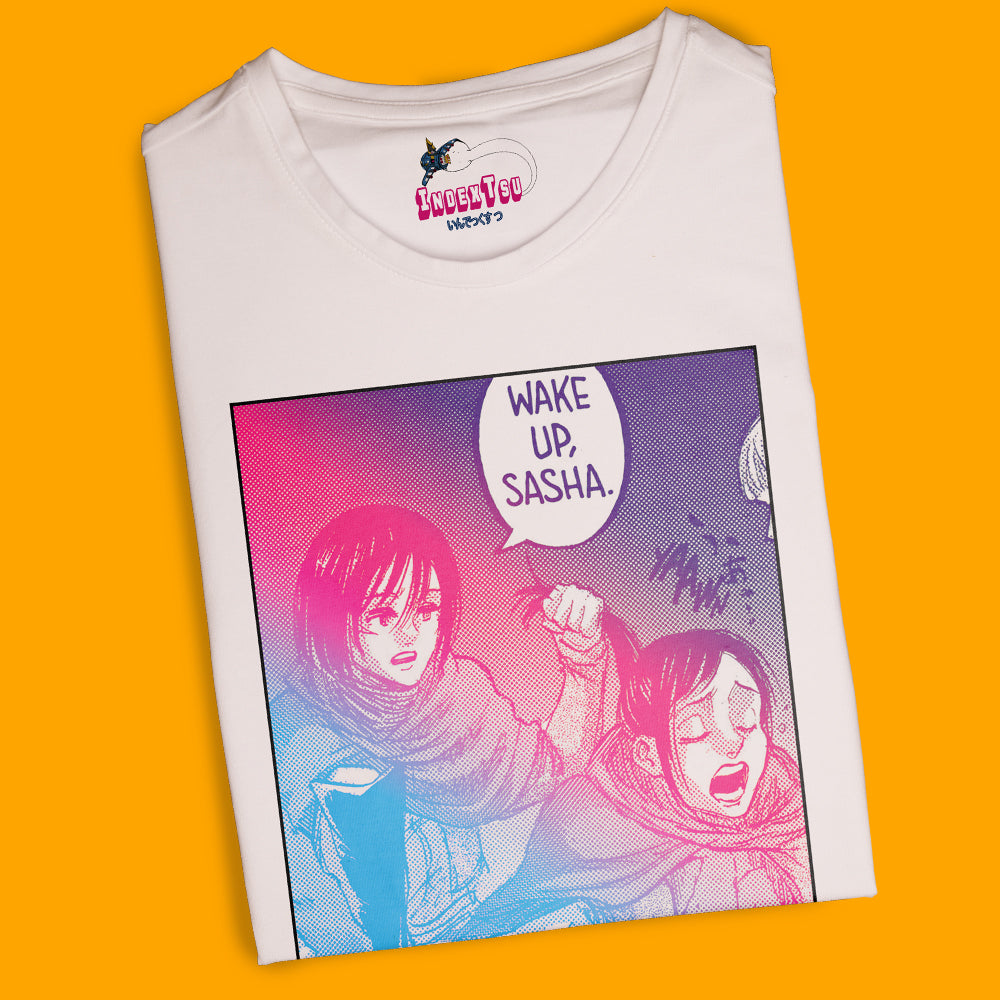 Playera Shingeki No Kyojin AOT MIKASA Y SASHA ZZZ.