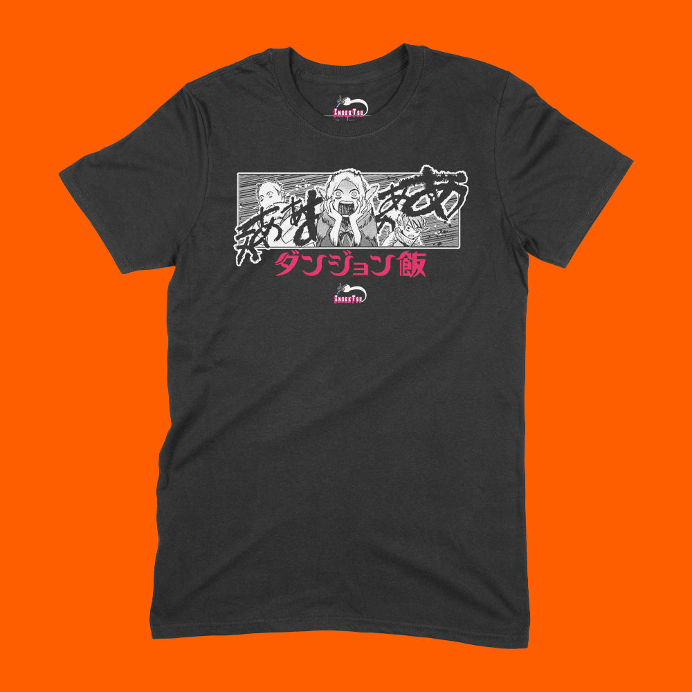 Playera IndexTsu Kuro Dungeon Meshi Grito.