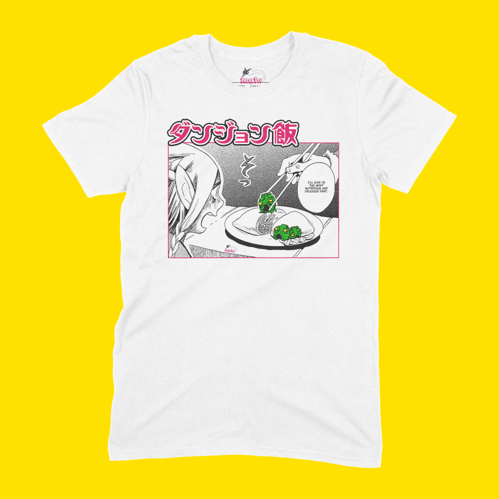 Playera IndexTsu Kuro Dungeon Meshi La Parte Más Deliciosa!