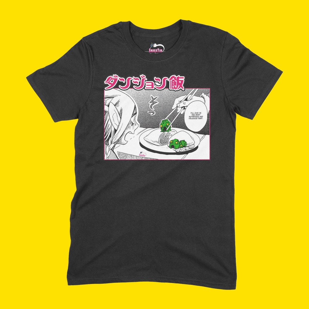 Playera IndexTsu Kuro Dungeon Meshi La Parte Más Deliciosa!