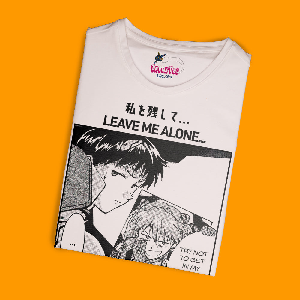 Playera IndexTsu Kuro Evangelion Shinji Ikari "LEAVE ME ALONE..."