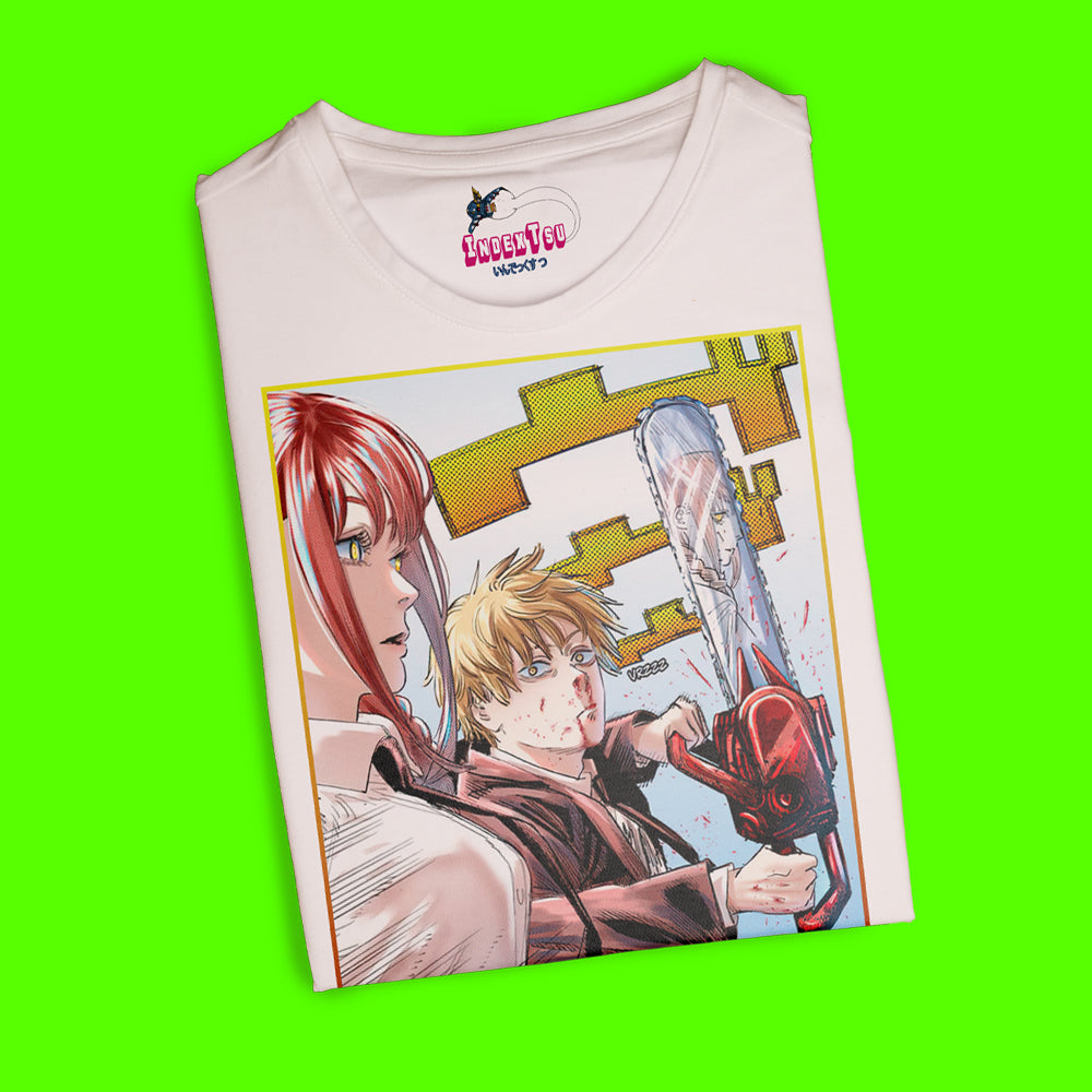 Playera IndexTsu Kuro Chainsaw Man Makima VS