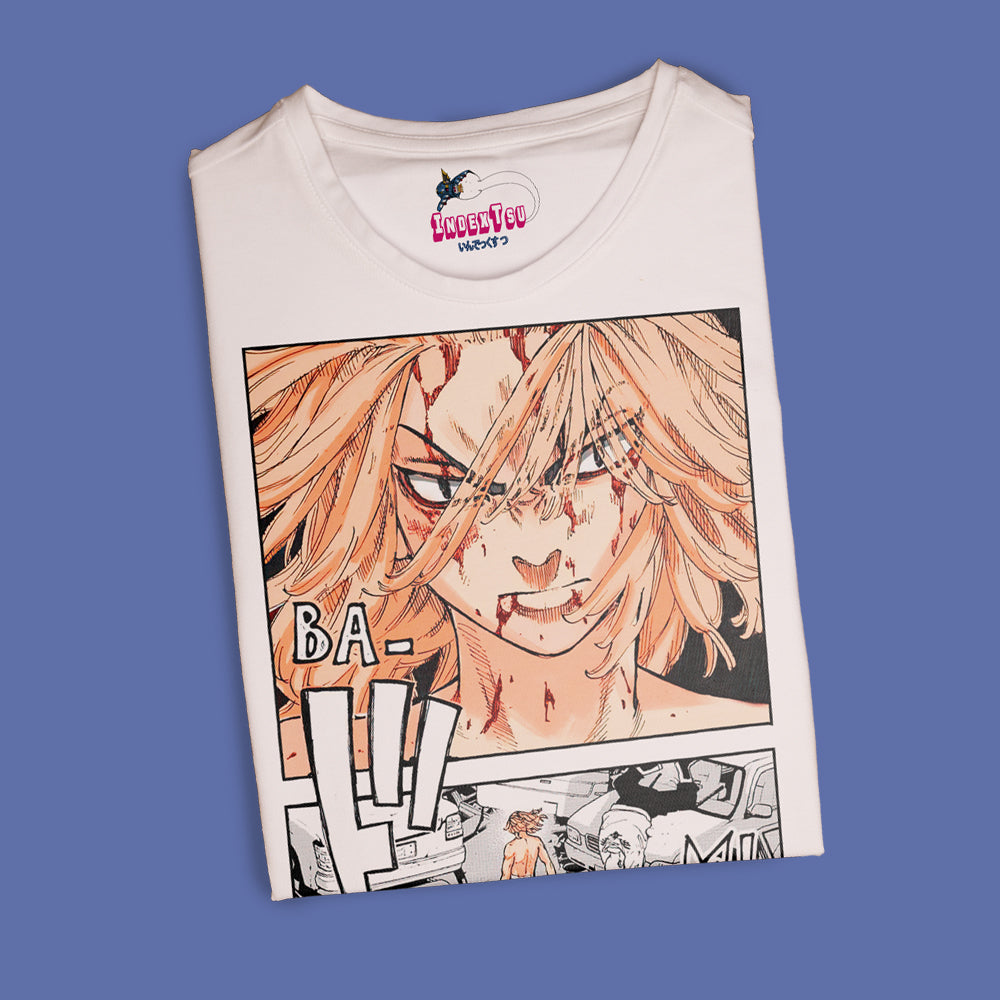 Playera IndexTsu Kuro Tokyo Revengers Sano Manjiro "Mikey Angry Panel"