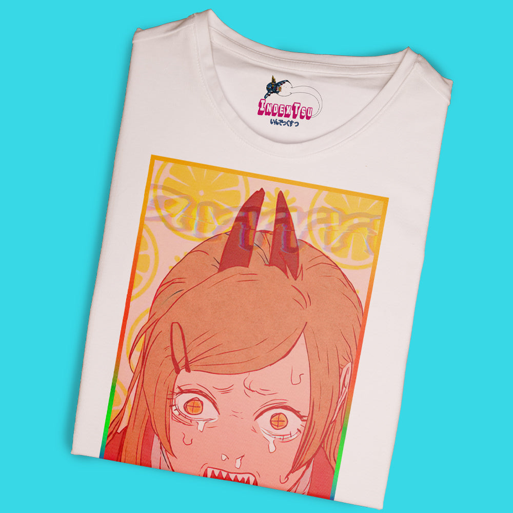 Playera IndexTsu Kuro Chainsaw man Power Vomito.
