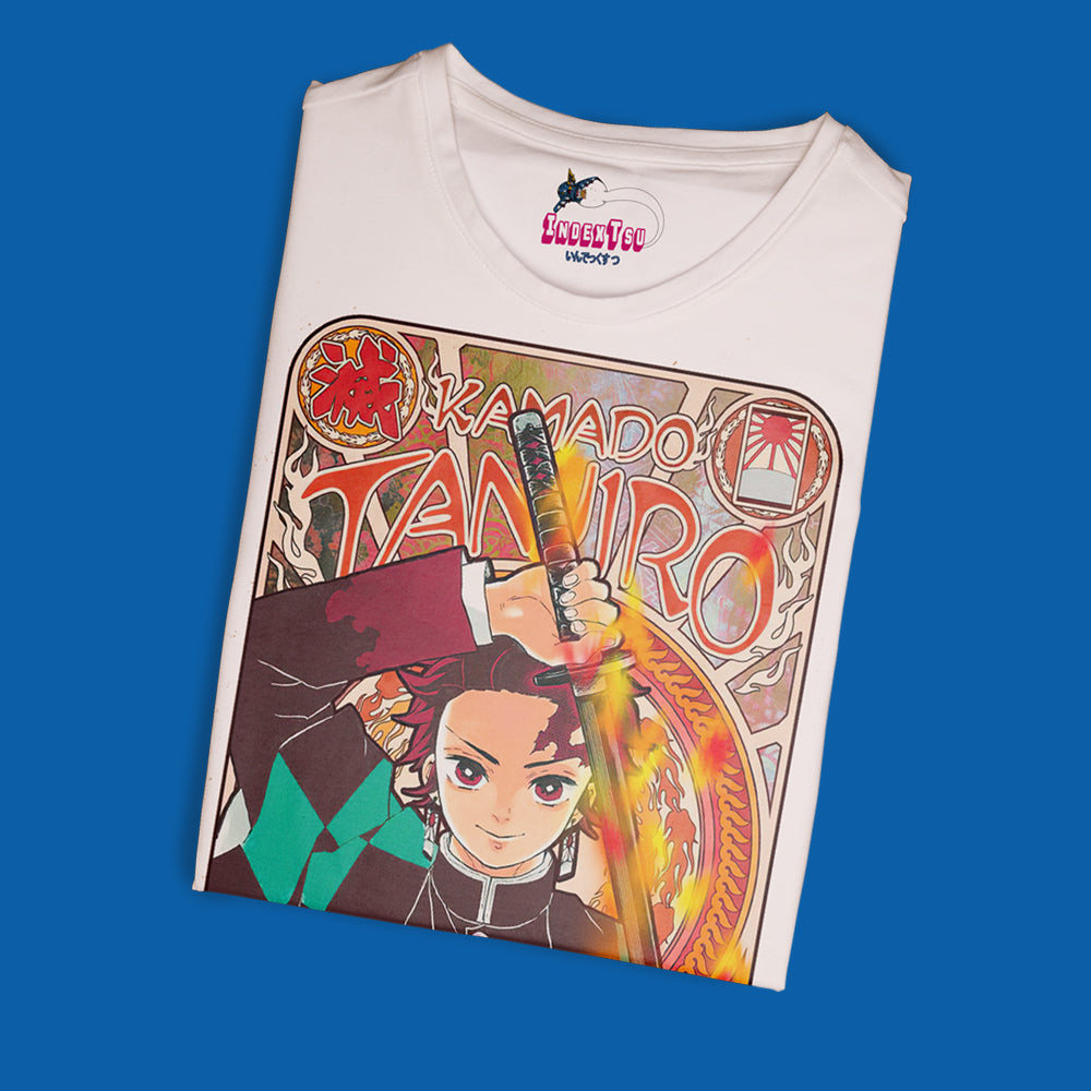 Playera IndexTsu Kuro Demon Slayer TANJIRO KAMADO CARD.