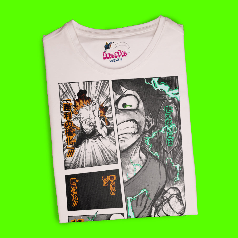 Playera IndexTsu Kuro MY HERO ACADEMIA MIDORIYA DEKU VS BAKUGOU.