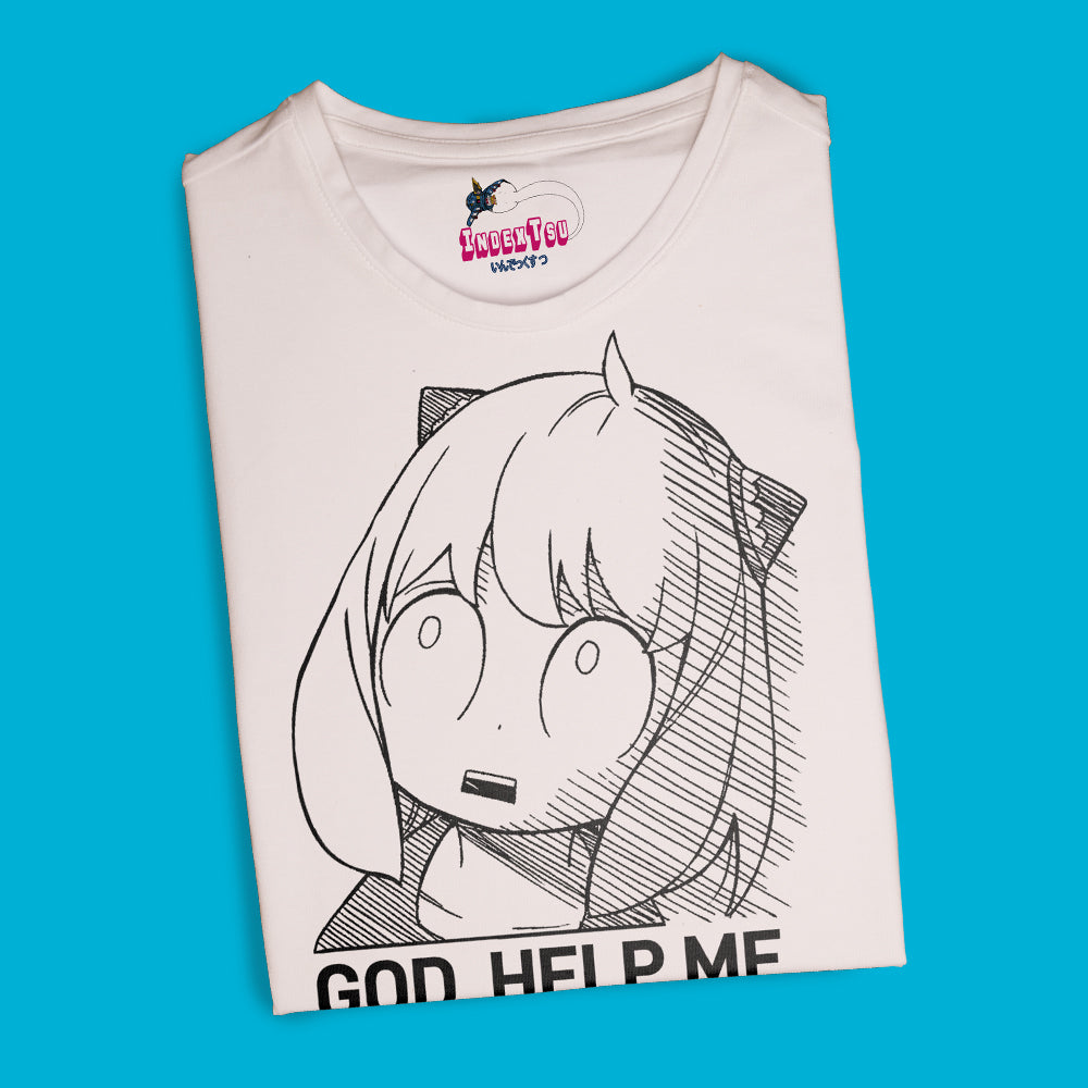 Playera IndexTsu Kuro SPY X FAMILY Anya Forger GOD, HELP ME.