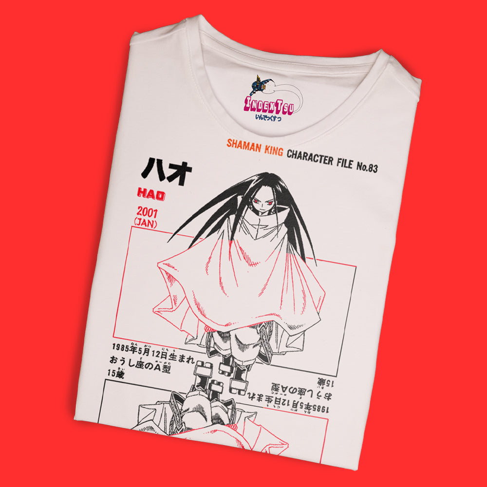 Playera IndexTsu Kuro Shaman King Hao File.
