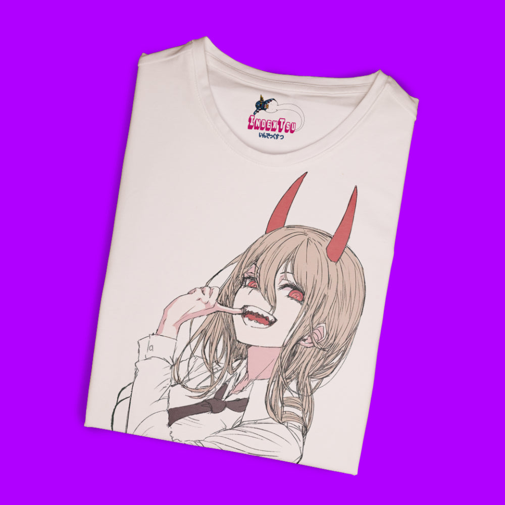 Playera IndexTsu Kuro Chainsaw man POWER FUCK OFF