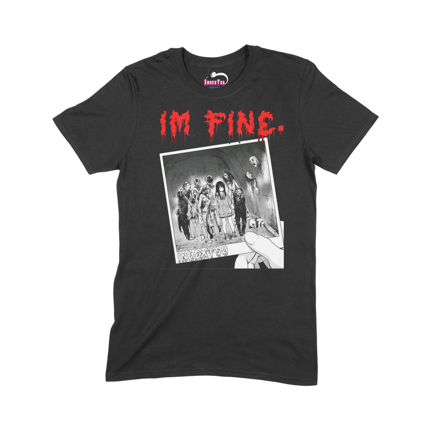 Playera IndexTsu Kuro Mieruko-chan Im Fine.