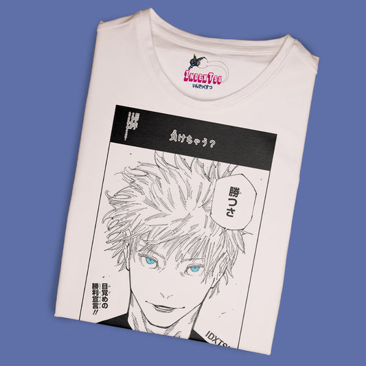 Playera IndexTsu Kuro Jujutsu Kaisen Satoru Gojo "Yo, Ganare!"