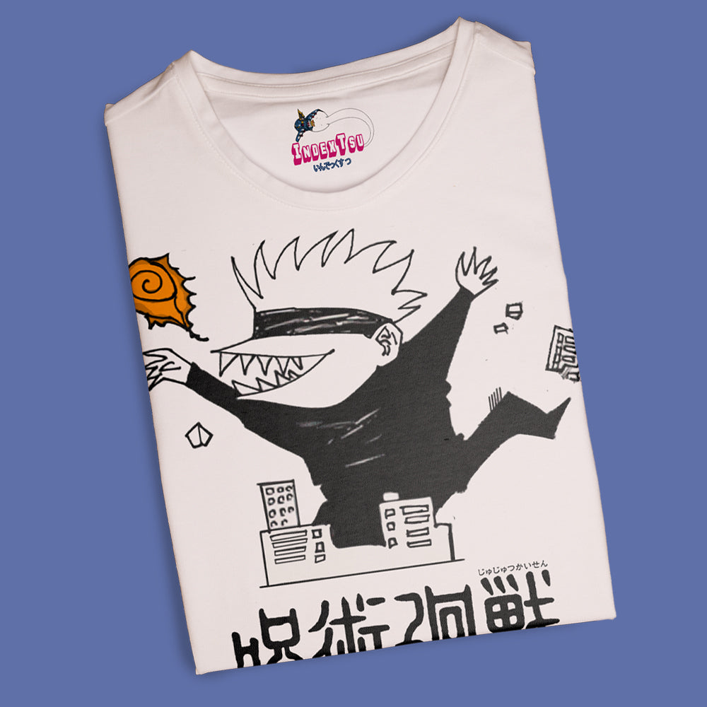 Playera IndexTsu Kuro Jujutsu Kaisen Satoru Gojo Inestable