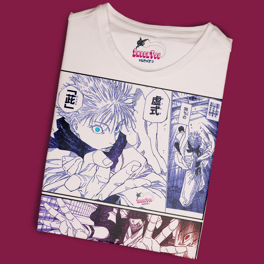 Playera IndexTsu Kuro Jujutsu Kaisen Satoru Gojo VS Sukuna