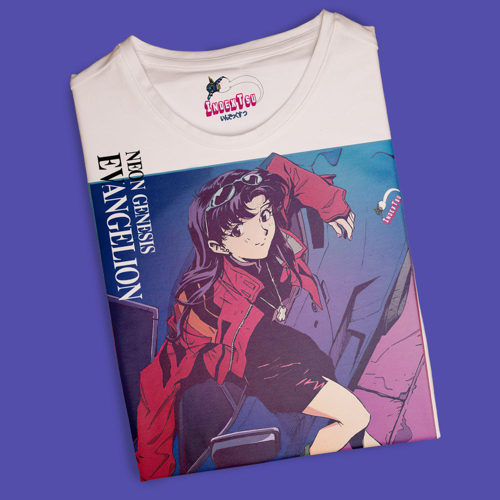 Playera IndexTsu Kuro Evangelion Misato Katsuragi X IDXTSU.