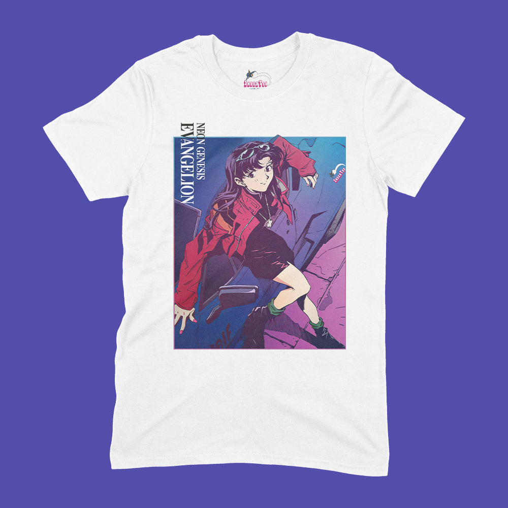 Playera IndexTsu Kuro Evangelion Misato Katsuragi X IDXTSU.