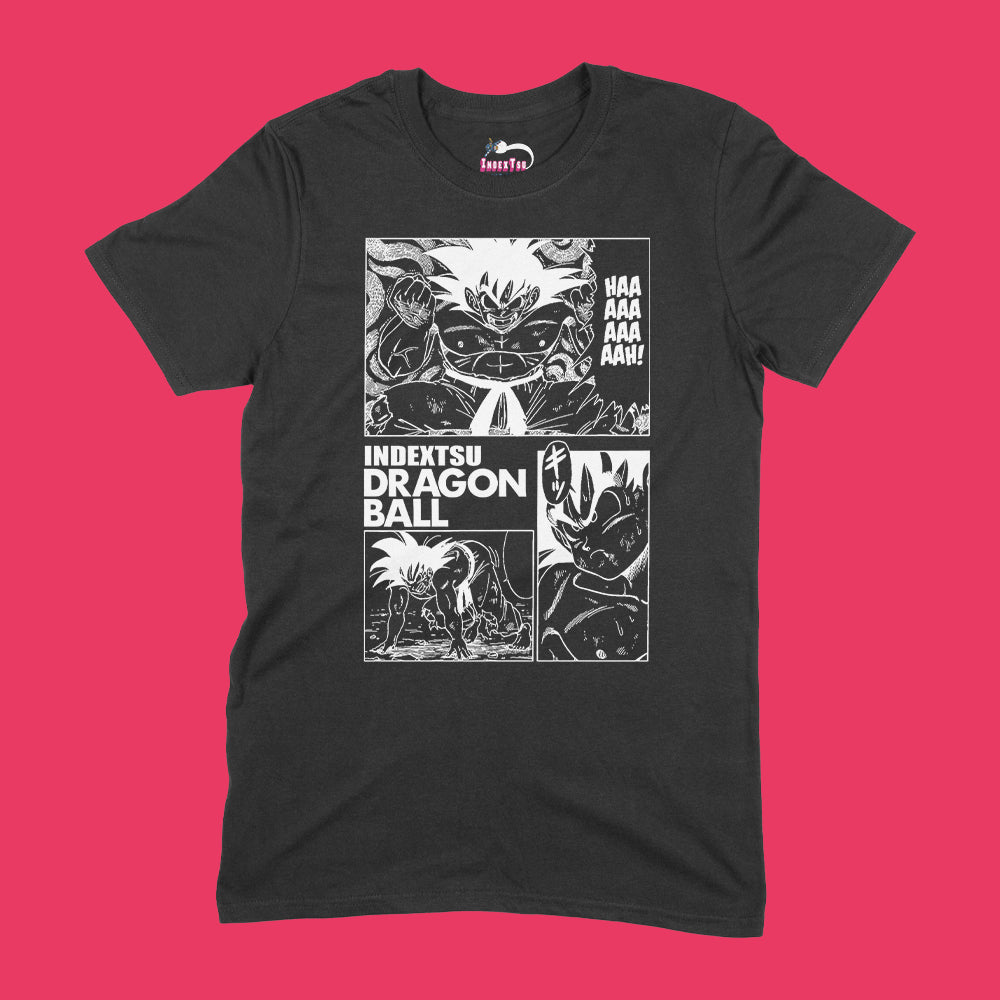 Playera IndexTsu Kuro Dragon Ball Goku Combinación de Meteoros