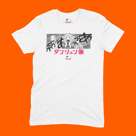 Playera IndexTsu Kuro Dungeon Meshi Grito.