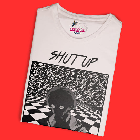 Playera IndexTsu Kuro Tokyo Ghoul Kaneki SHUT UP.