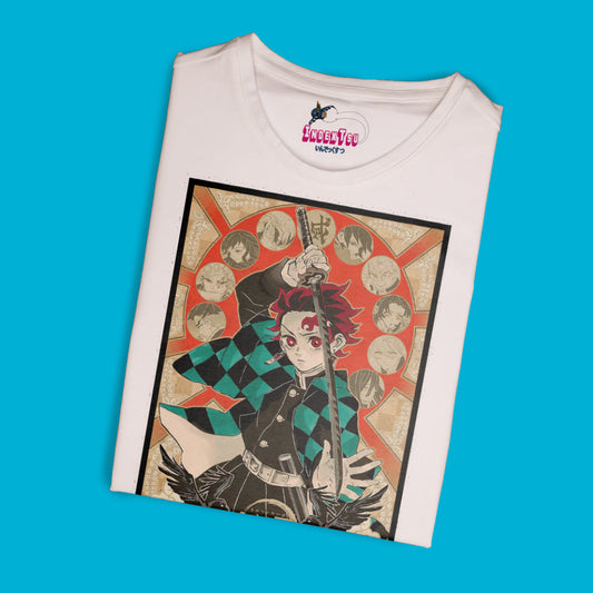 Playera IndexTsu Kuro Demon Slayer Tanjiro Kamado card.