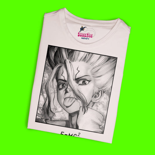 Playera IndexTsu Kuro Dr. Stone Senku Ishigami "E=mc2"
