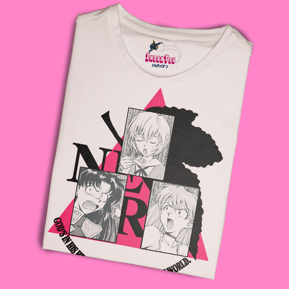 Playera IndexTsu Kuro Evangelion NERV Waifus