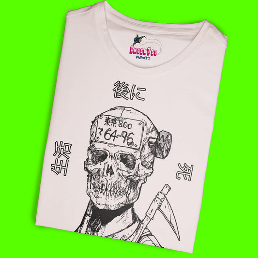 Playera IndexTsu Kuro Dorohedoro Ebisu Blanco/Negro.