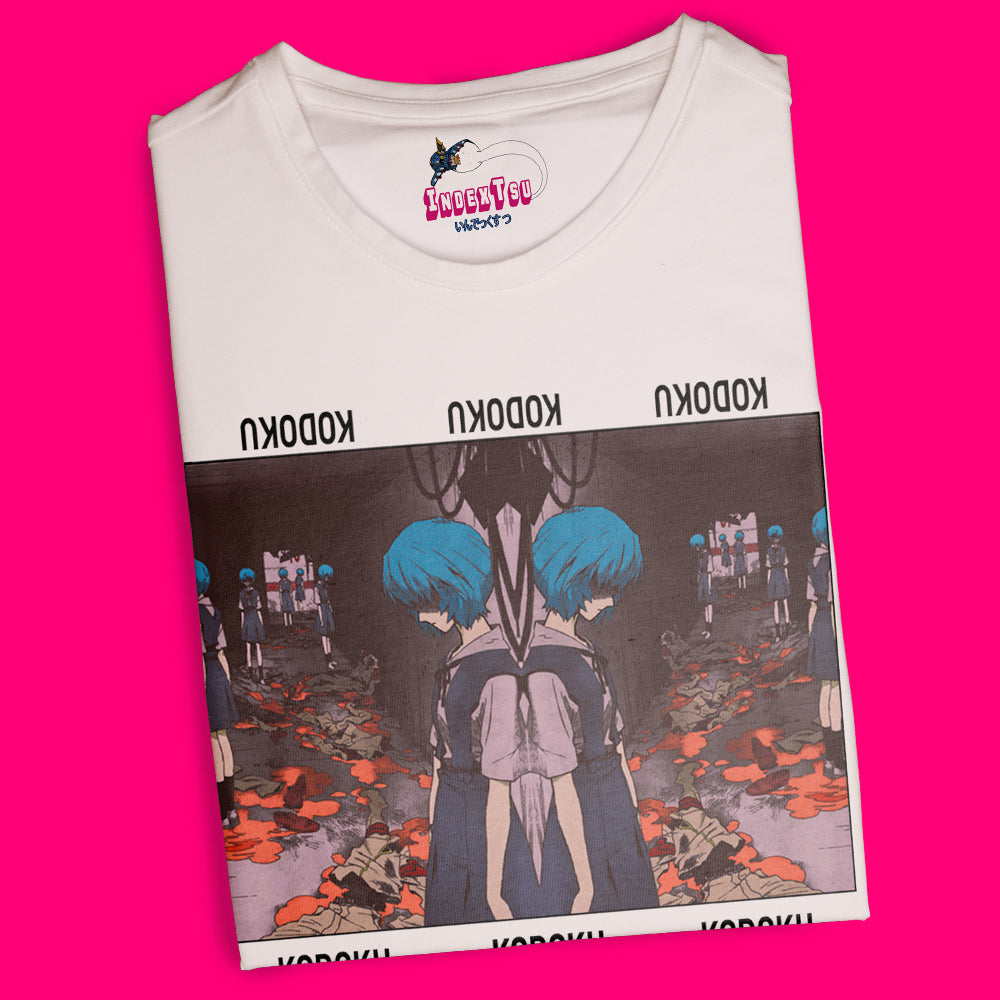 Playera IndexTsu Kuro Evangelion REI AYANAMI KODOKU.