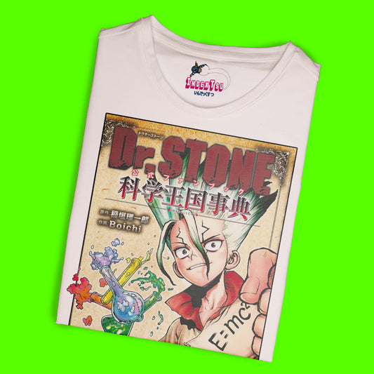 Playera IndexTsu Kuro Dr. Stone Portada.