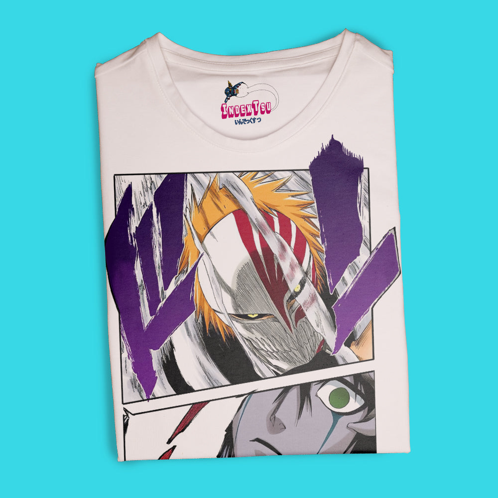 Playera IndexTsu Kuro Bleach ICHIGO VS ULQUIORRA.