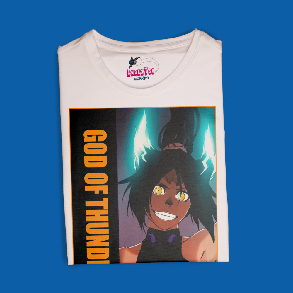 Playera IndexTsu Kuro BLEACH Yoruichi GOD OF THUNDER