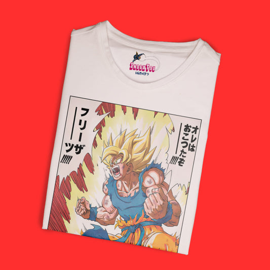 Playera IndexTsu Kuro Dragon Ball Z GOKU "ESTOY FURIOSO FREEZER"
