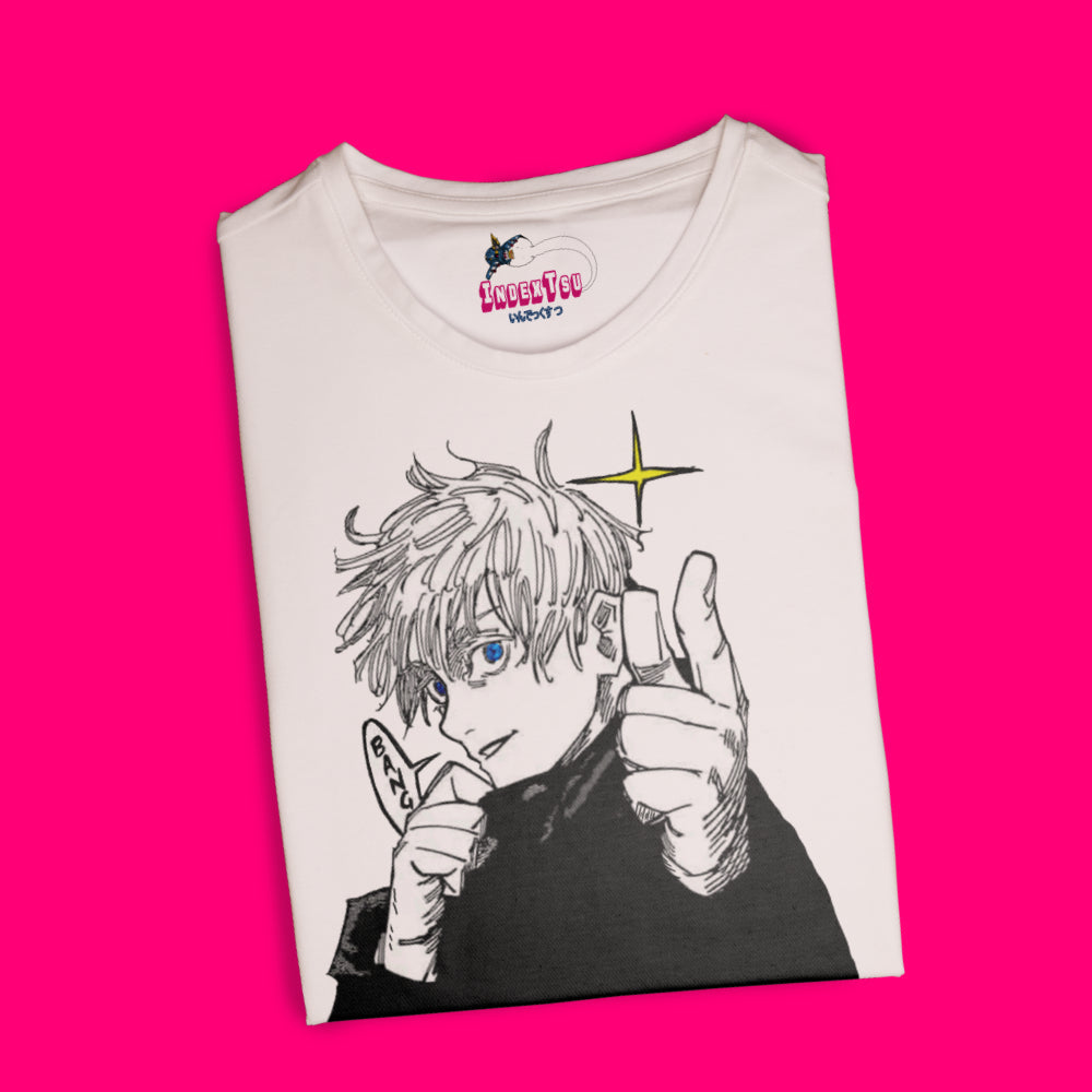 Playera IndexTsu Kuro Jujutsu Kaisen Satoru Gojo AD.